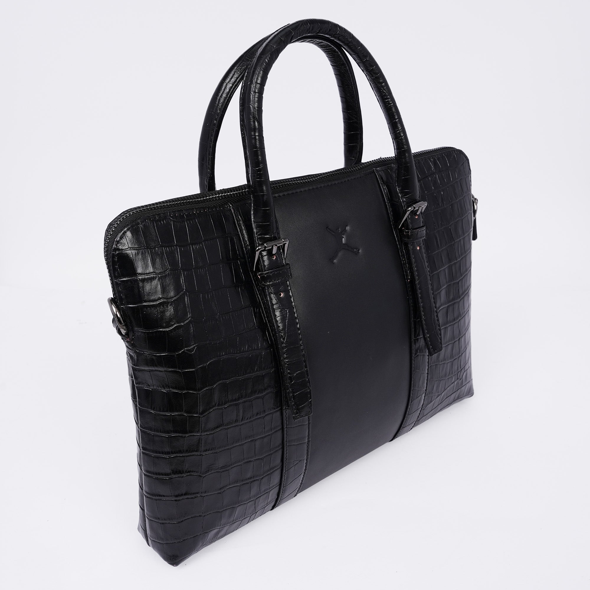 Italian Leather Executive Bag - Black