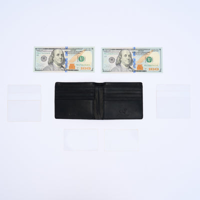 Genuine Leather RFID Wallet - Black