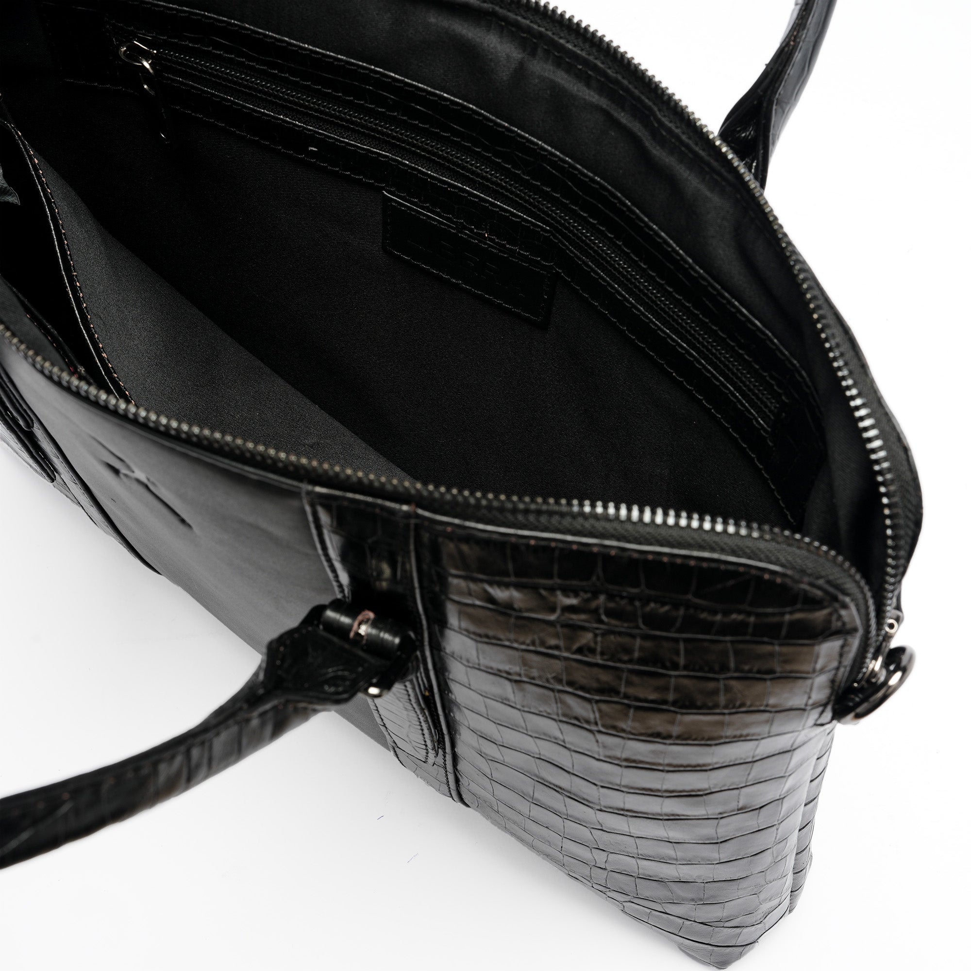 Italian Leather Executive Bag - Black