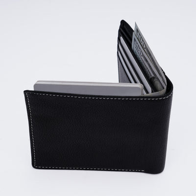 Genuine Leather RFID Wallet - Black