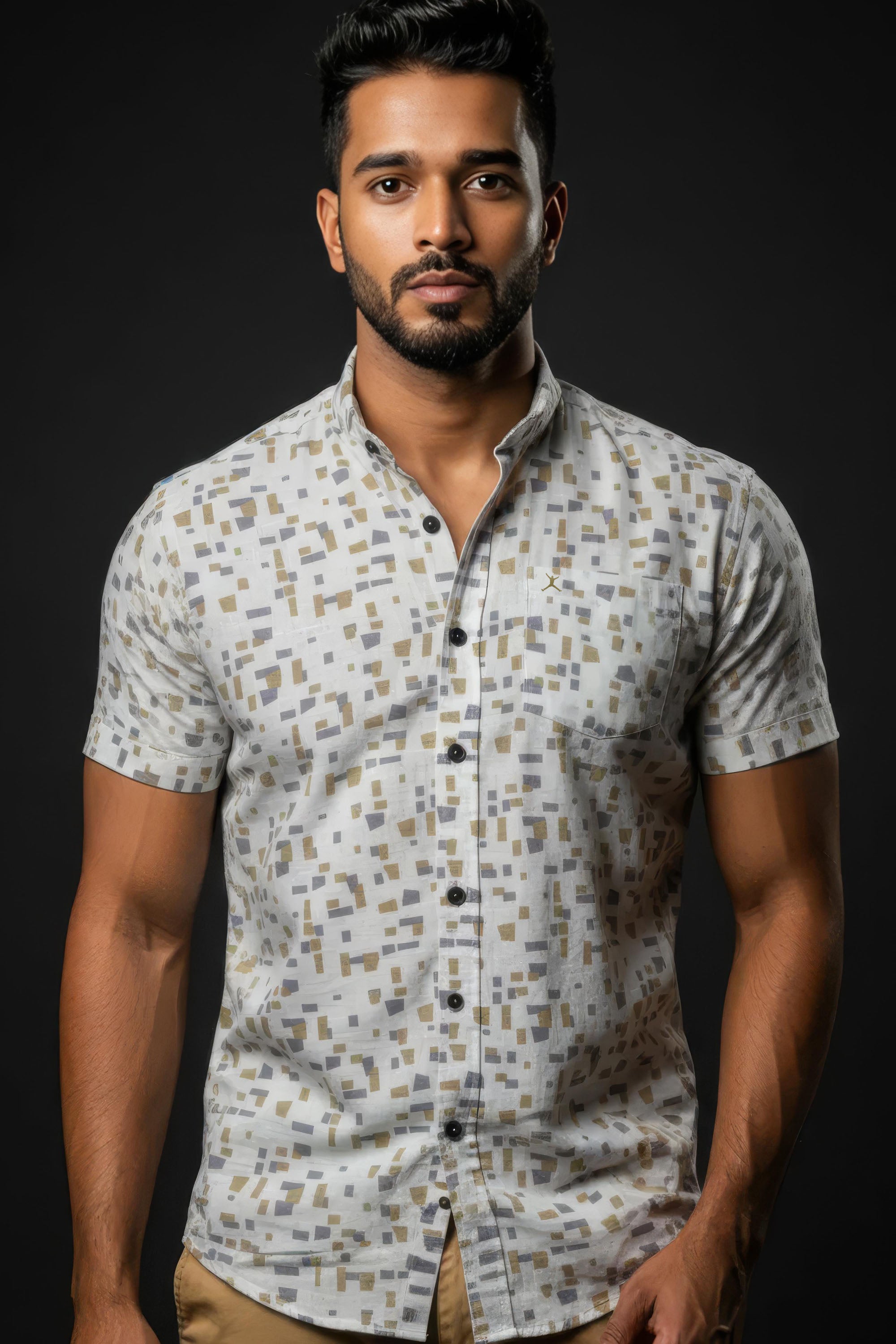 Slim Fit Printed S/S Shirt