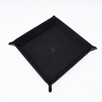 Italian Leather Tray Large - Black