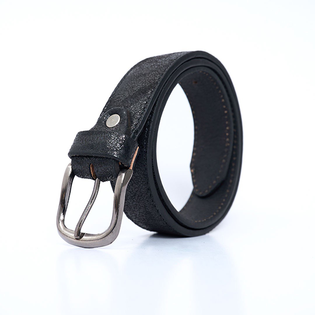 Ladies Leather Casual Belt - Black