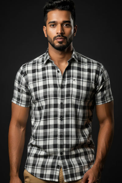 Slim Fit Check Shirt - S/S Shirt