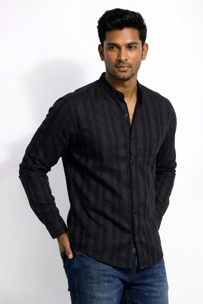 Slim Fit Cotton Plain L/S Shirt