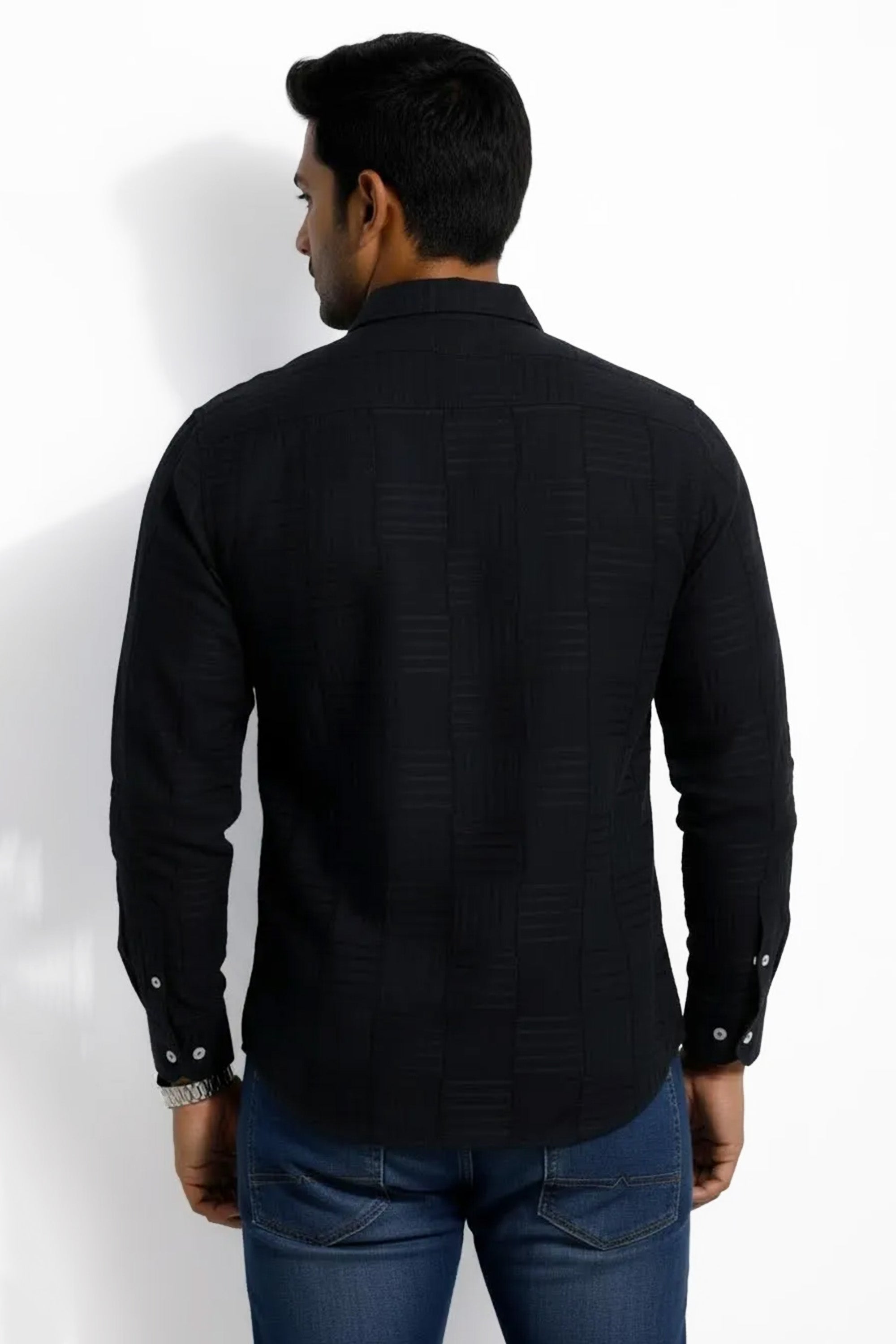 Slim Fit Cotton Plain L/S Shirt