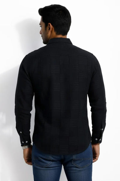 Slim Fit Cotton Plain L/S Shirt