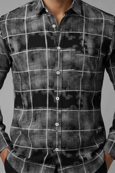 Slim Fit Printed L/S Shirt