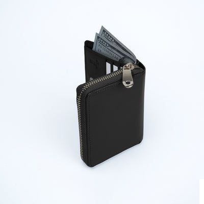 Italian Leather Ladies Wallet - Black