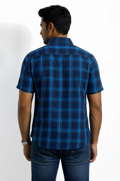 Slim Fit Cotton Checks S/S Shirt