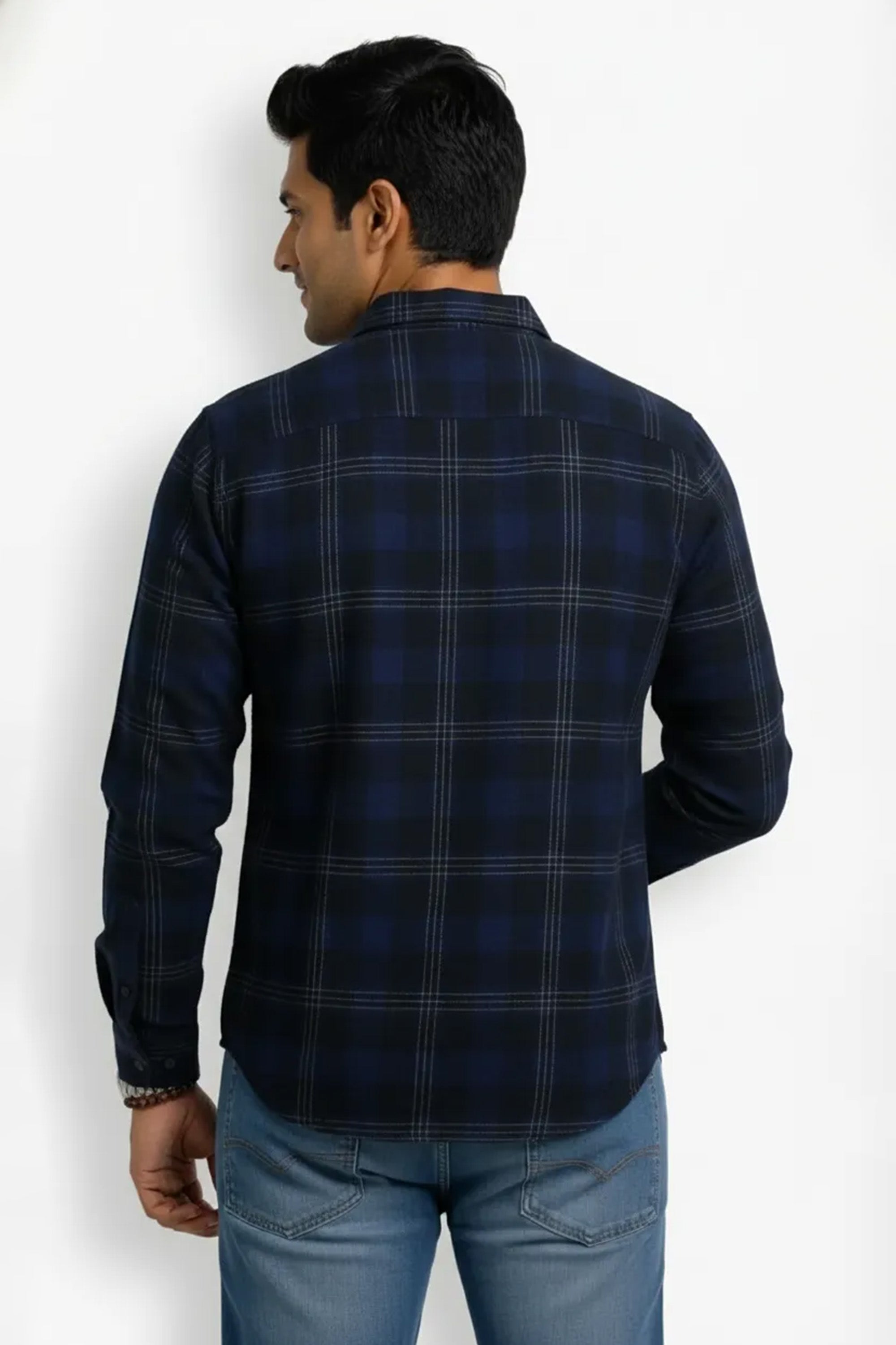 Slim Fit Cotton Checks L/S Shirt