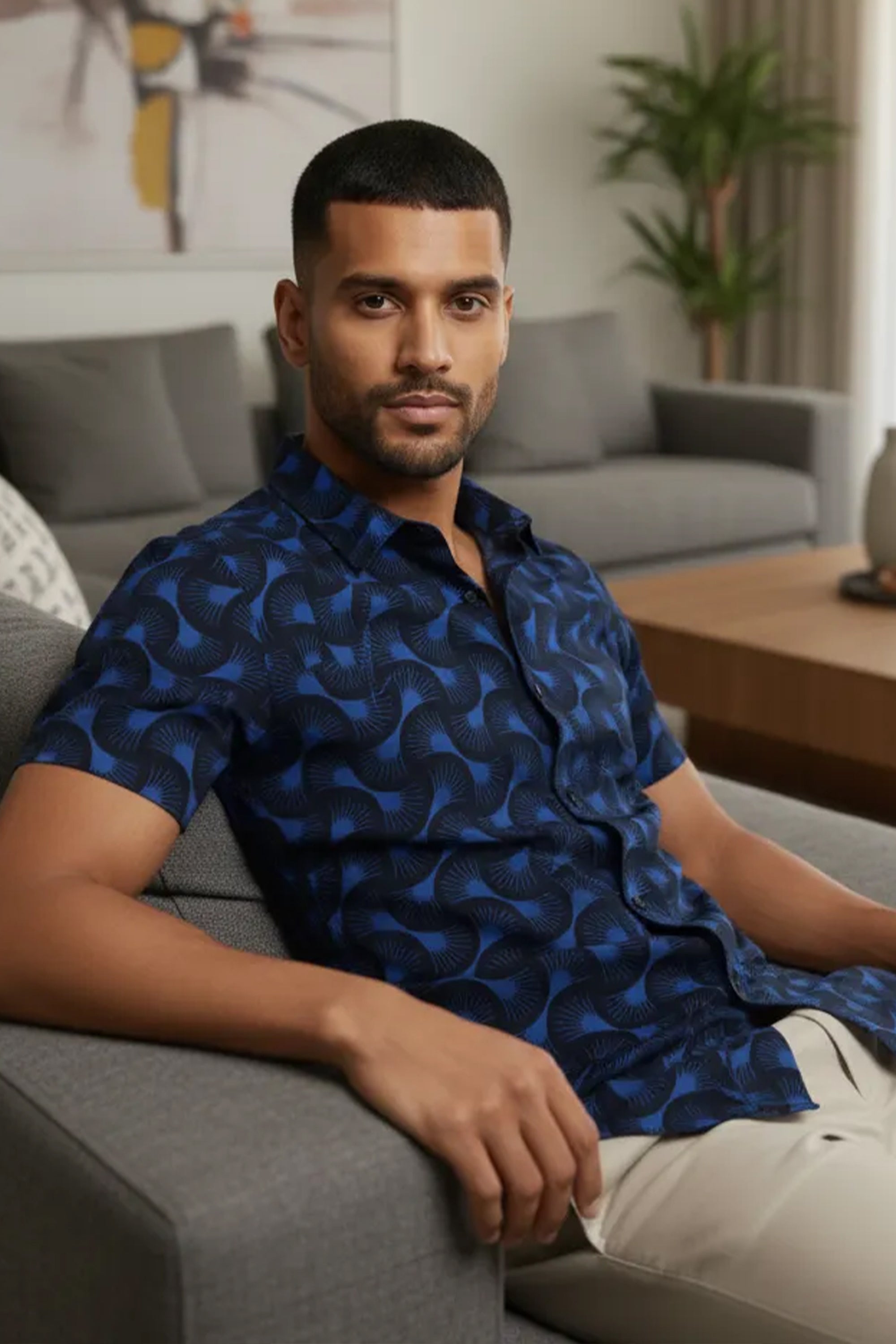 Slim Fit Printed L/S Shirt