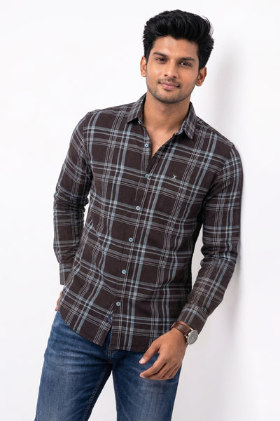 Slim Fit Cotton Check L/S Shirt