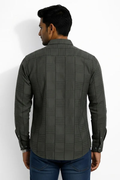 Slim Fit Cotton Plain L/S Shirt