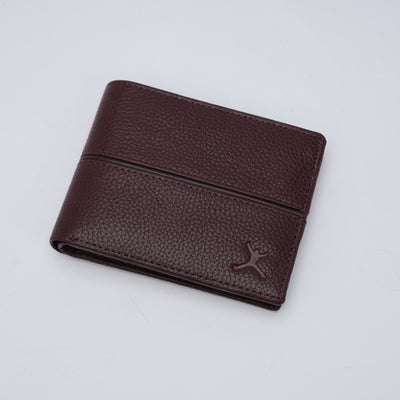 Genuine Leather RFID Wallet - Burgundy