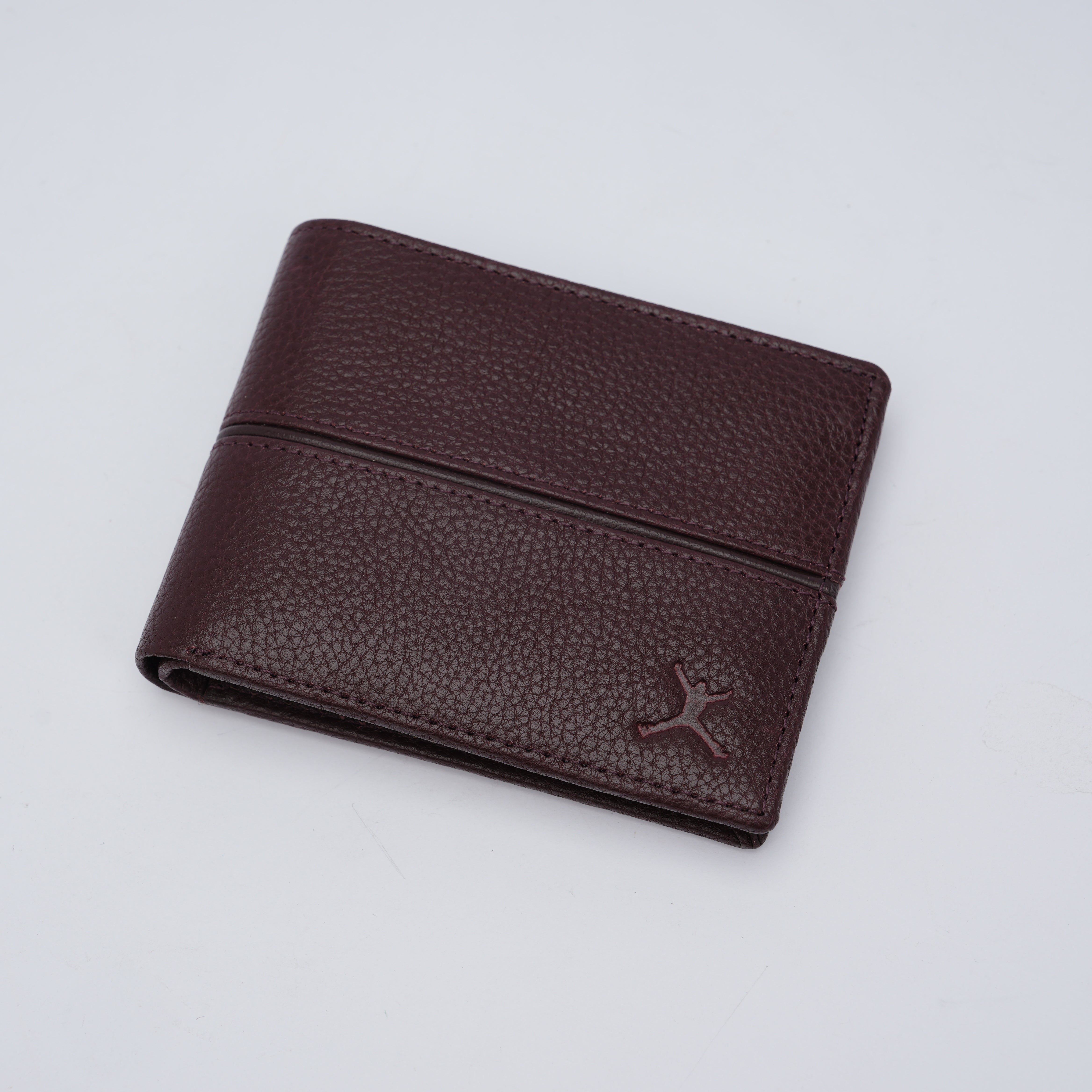 Genuine Leather RFID Wallet - Burgundy