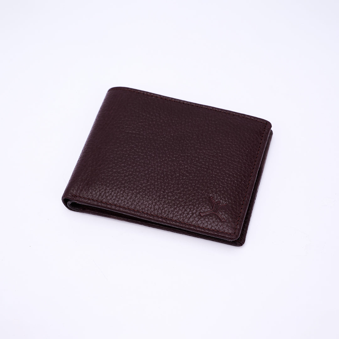 Genuine Leather RFID Wallet - Burgundy