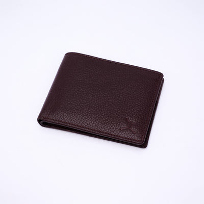 Genuine Leather RFID Wallet - Burgundy