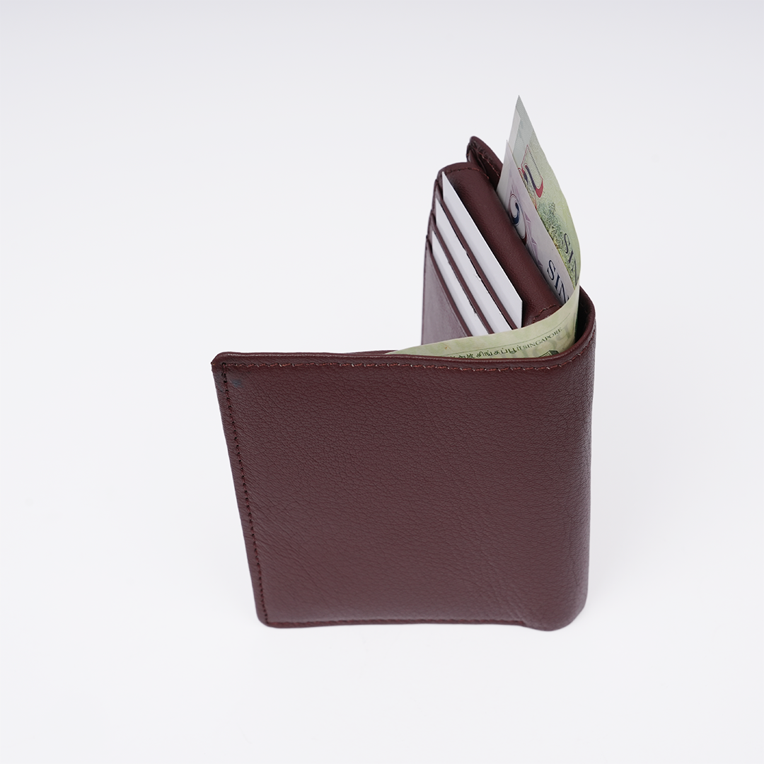 Genuine Leather RFID Hip Wallet - Tan