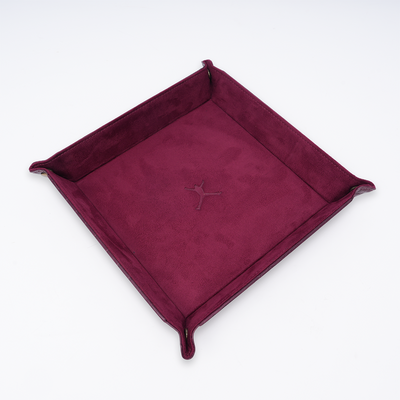 Italian Leather Tray Large - Burgundy