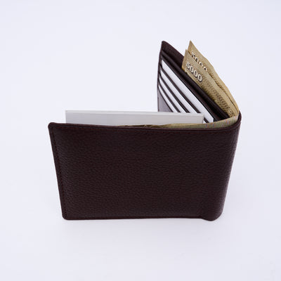 Genuine Leather RFID Wallet - Burgundy