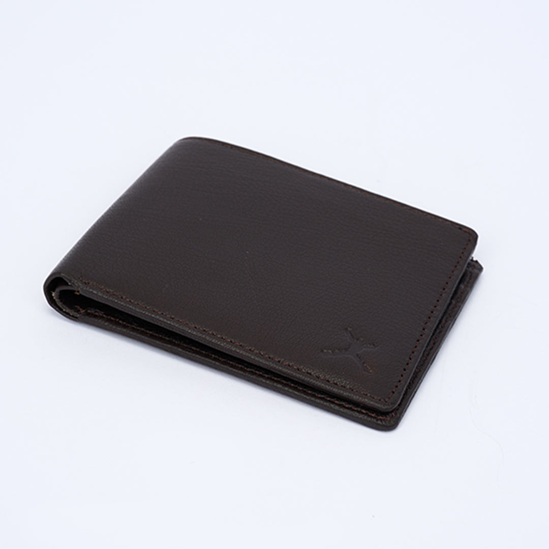 Genuine Leather RFID Wallet - Coffee Brown