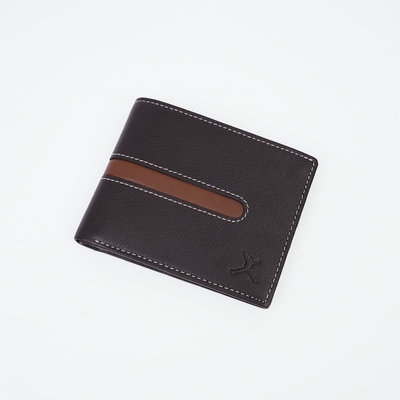 Genuine Leather RFID Wallet - Coffee Brown
