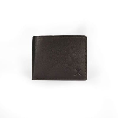 Genuine Leather RFID Wallet - Coffee Brown