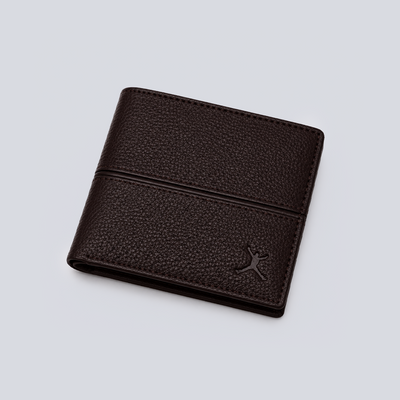 Genuine Leather RFID Wallet - Coffee Brown