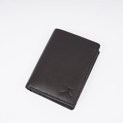 Genuine Leather RFID Hip Wallet - Coffee Brown
