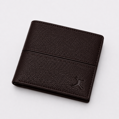 Genuine Leather RFID Wallet - Coffee Brown