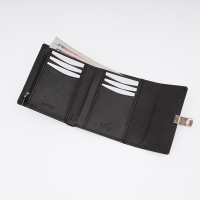 Italian Leather Ladies Wallet - Coffee Brown