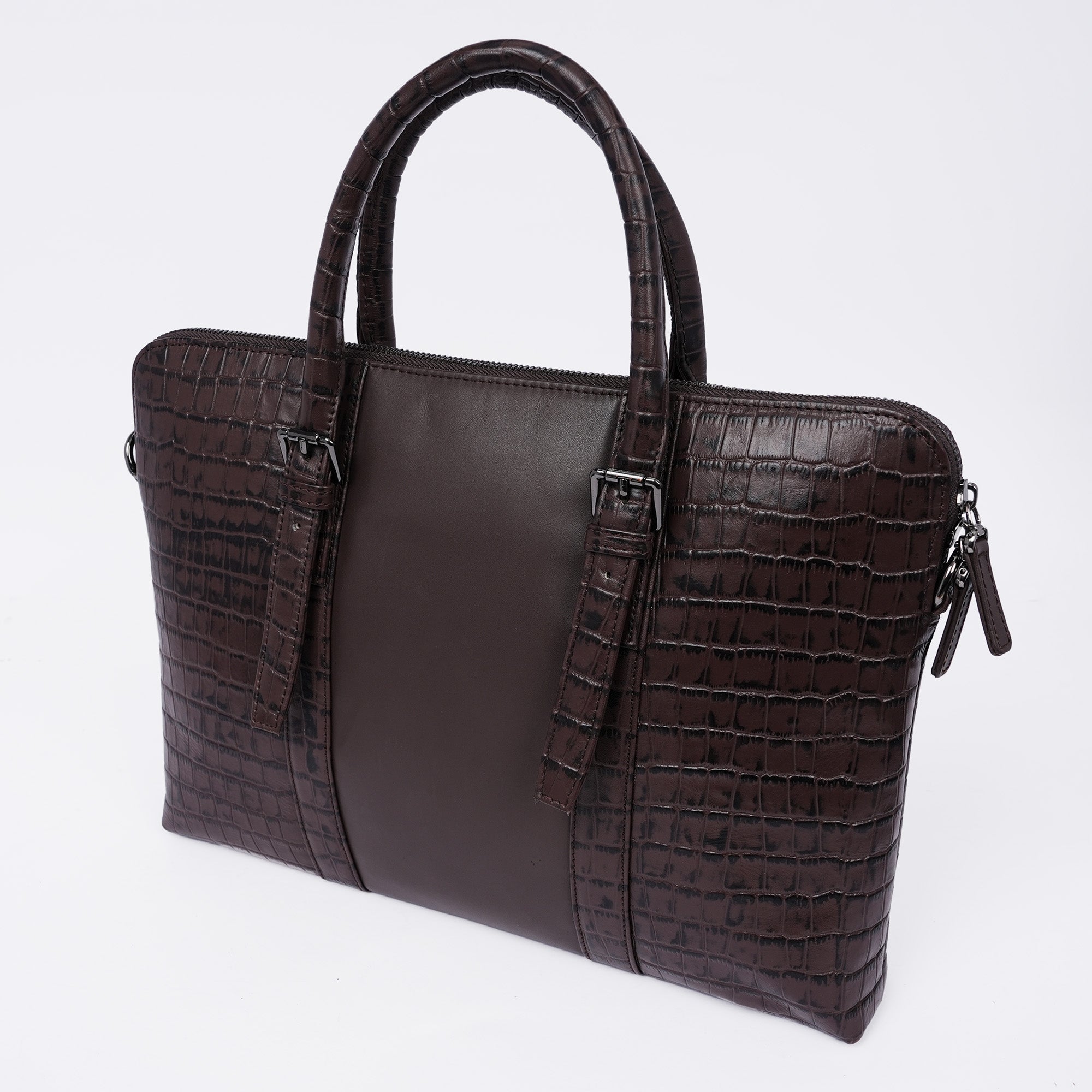 Italian Leather Executive Bag - Coffee Brown