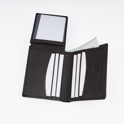 Genuine Leather RFID Hip Wallet - Coffee Brown