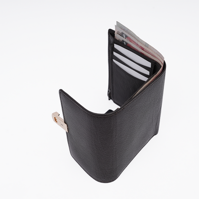 Italian Leather Ladies Wallet - Coffee Brown