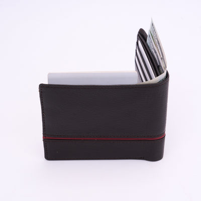 Genuine Leather RFID Wallet - Coffee Brown