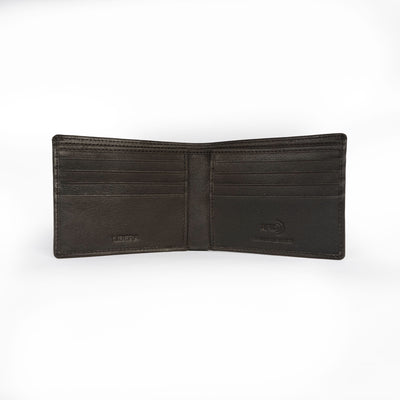 Genuine Leather RFID Wallet - Coffee Brown