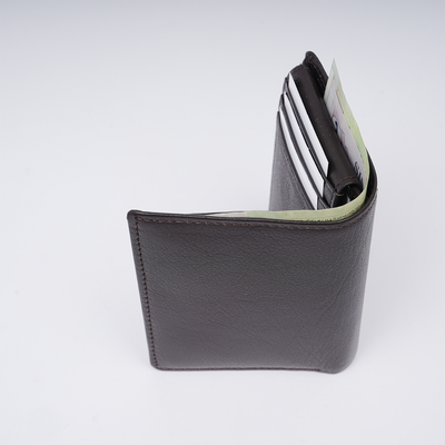 Genuine Leather RFID Hip Wallet - Coffee Brown