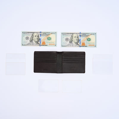Genuine Leather RFID Wallet - Coffee Brown