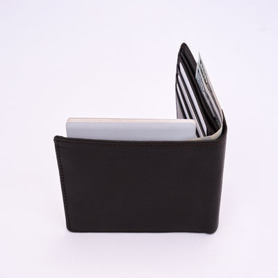 Genuine Leather RFID Wallet - Coffee Brown