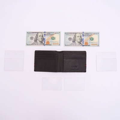 Genuine Leather RFID Wallet - Coffee Brown