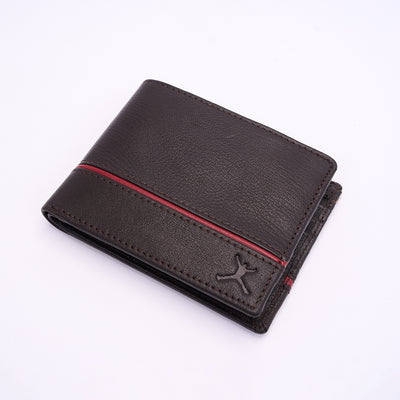 Genuine Leather RFID Wallet - Coffee Brown