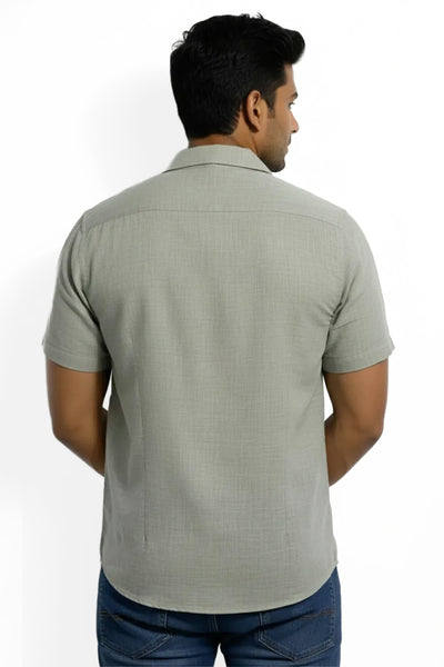 Slim Fit Cotton Printed S/S Shirt