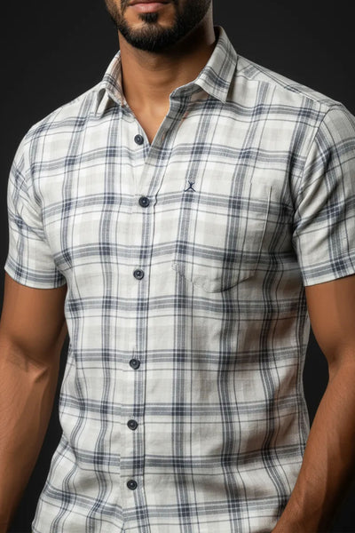 Slim Fit Check Shirt - S/S Shirt