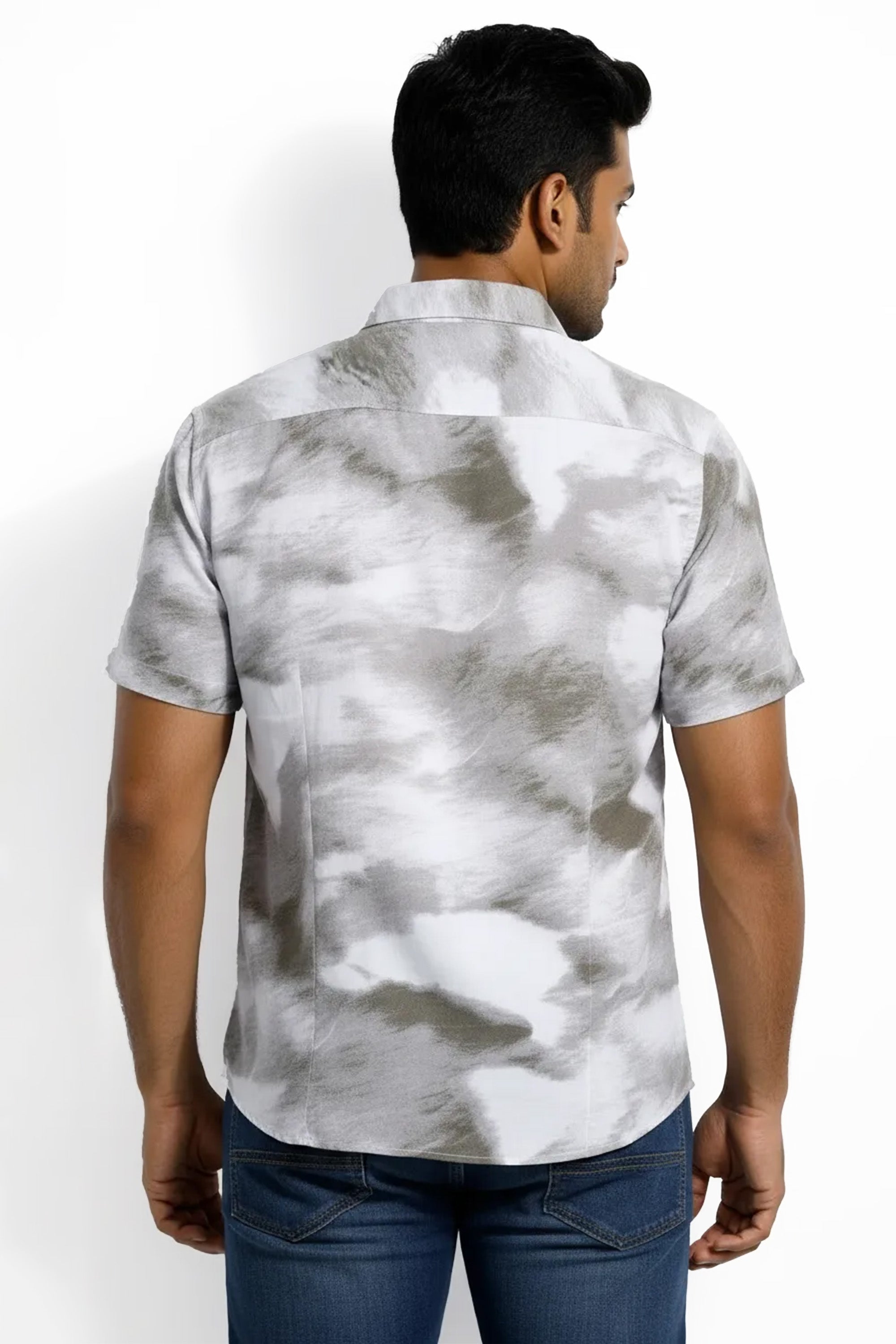Slim Fit Cotton Printed S/S Shirt