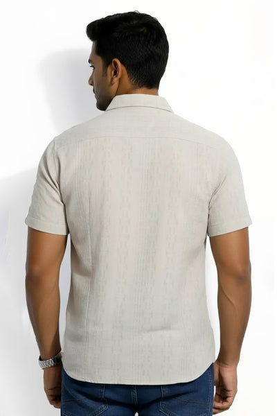 Slim Fit Cotton Plain S/S Shirt