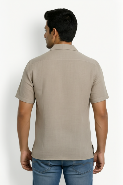 Slim Fit Cotton Printed S/S Shirt
