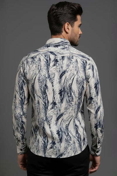 Slim Fit Fern Printed L/S Shirt