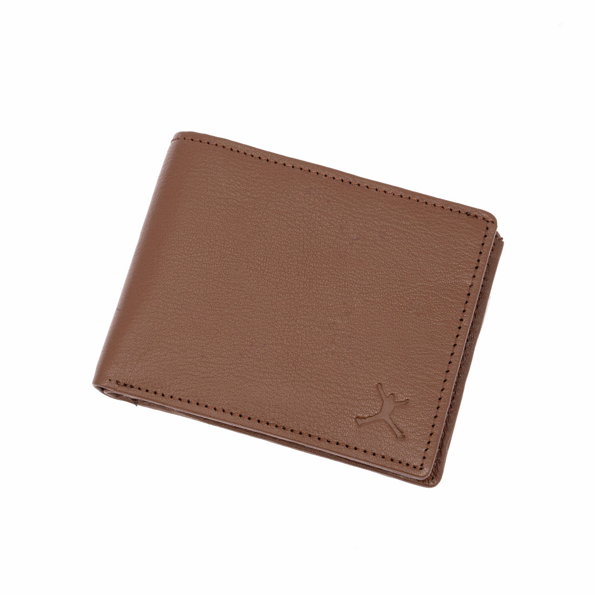 Genuine Leather Coin Pocket Wallet - Tan