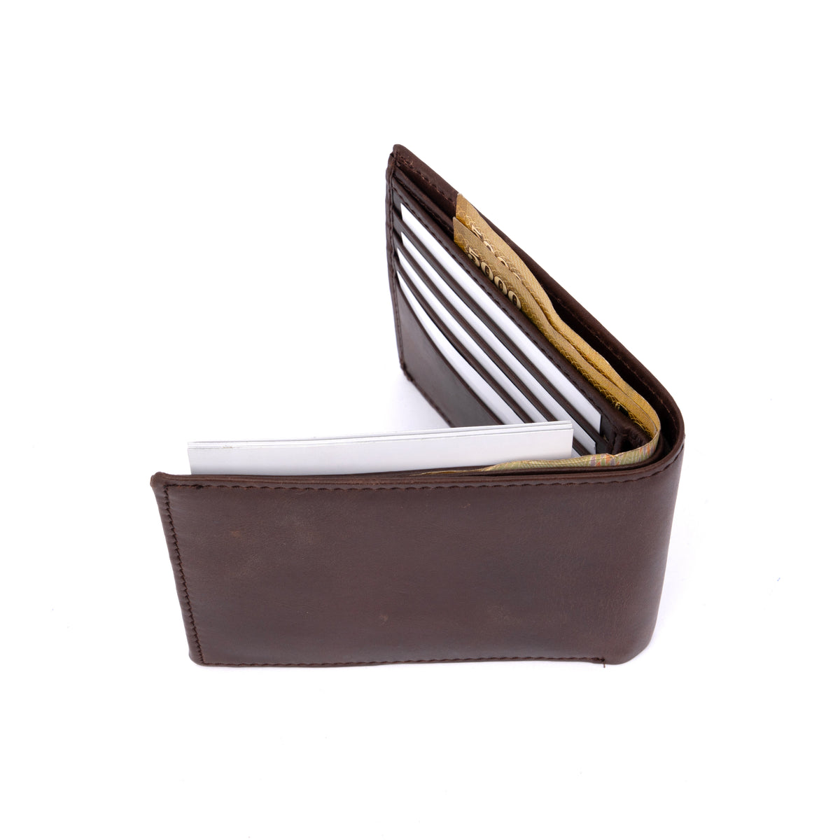 Italian Leather RFID Wallet - Coffee Brown